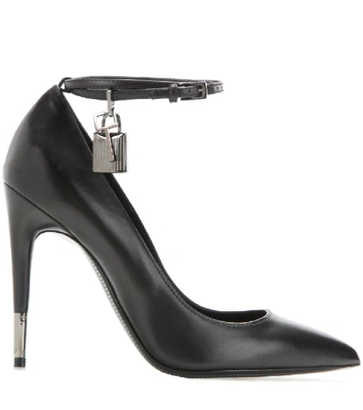 Shop Tom Ford Embellished Leather Pumps In Llack