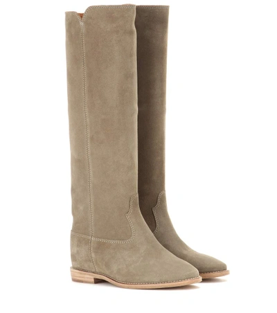 Shop Isabel Marant Cleave Concealed Wedge Suede Boots
