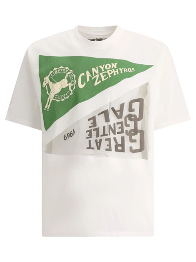 Shop Kapital "opal Sheeting" T-shirt In White