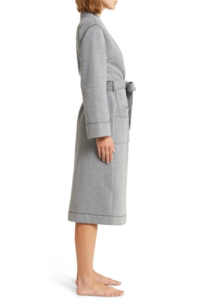 Natori Quilted Infinity Jacquard Robe In Heather Grey
