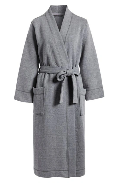 Natori Quilted Infinity Jacquard Robe In Heather Grey