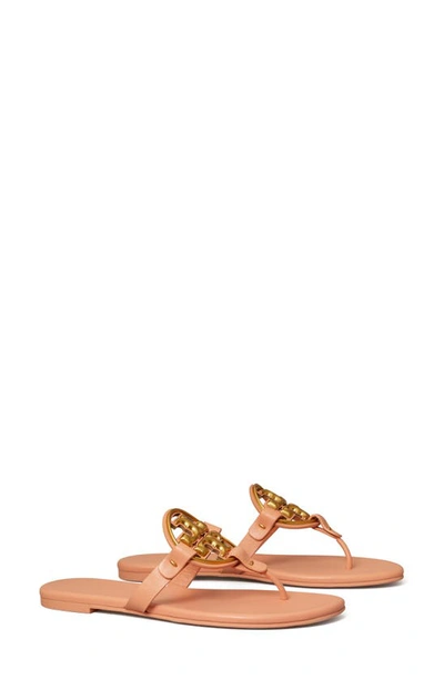 Shop Tory Burch Metal Miller Soft Leather Sandal In Sweet Tooth / Gold