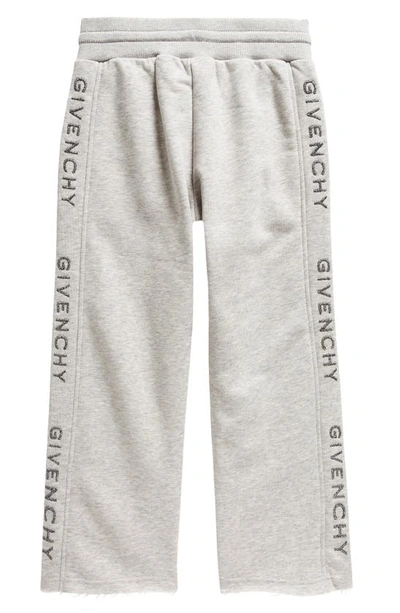 Givenchy Logo-print Drawstring Trousers In Grey Marl