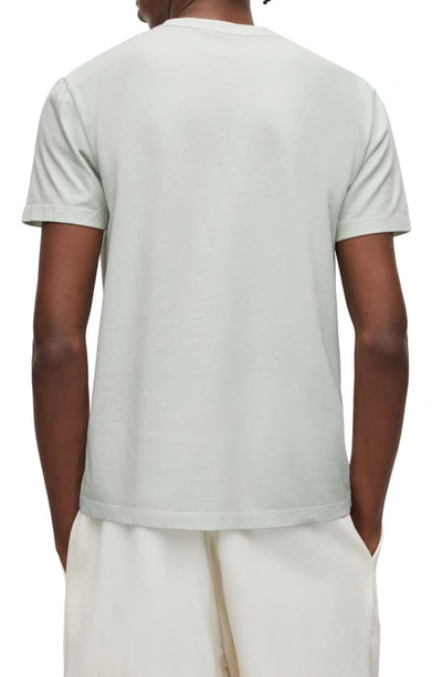Shop Allsaints Ossage Cotton T-shirt In Cyan Blue