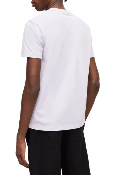 Shop Allsaints Ossage Cotton T-shirt In Lavender Lilac