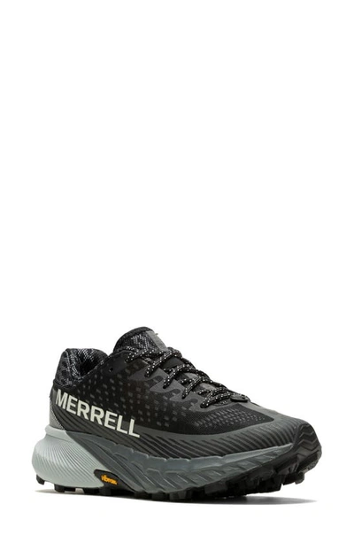 Shop Merrell Agility Peak 5 Trail Sneaker In Black/ Granite