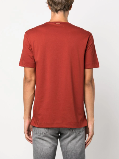 Shop Zegna T-shirt Con Logo In Red