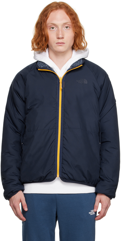 Shop The North Face Navy Zip Reversible Jacket In 8k2 Summit Navy