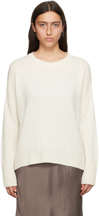 Shop Lisa Yang Off-white 'the Mila' Sweater In Cr Cream