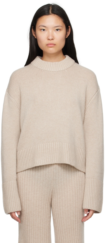 Shop Lisa Yang Beige 'the Sony' Sweater In Sa Sand