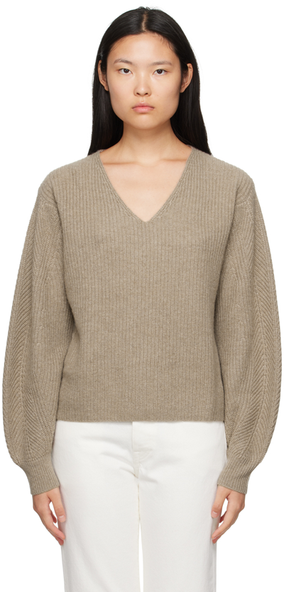 Shop Lisa Yang Beige Maya Sweater In Mo Mole