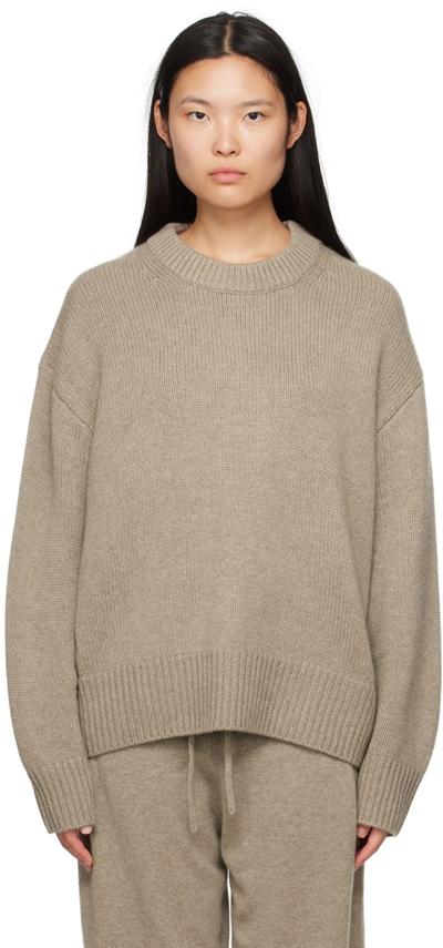 Shop Lisa Yang Beige 'the Renske' Sweater In Mo Mole
