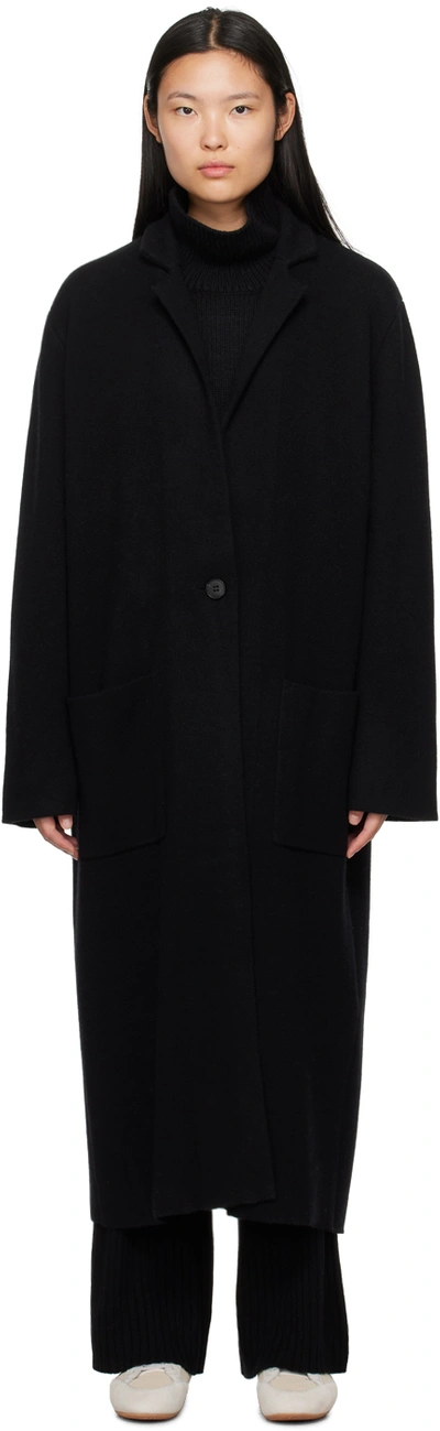 Shop Lisa Yang Black 'the Amie' Coat In Bl Black