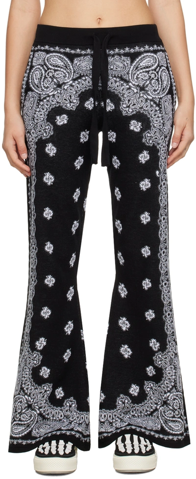 Amiri Black Bandana Lounge Pants In Black