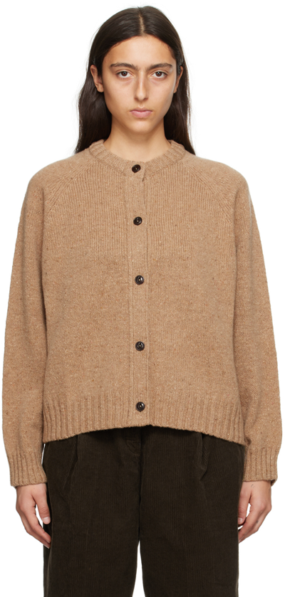 Shop Ymc You Must Create Brown Atomic Cardigan In 20-sand