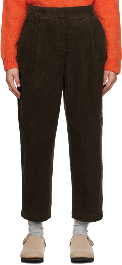 Shop Ymc You Must Create Brown Market Trousers In 20-brown