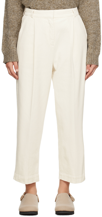 Shop Ymc You Must Create Off-white Market Trousers In 10-ecru