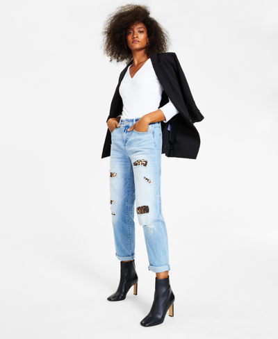 Shop Inc International Concepts Inc Petite Menswear Blazer, Created For Macy's In Deep Black