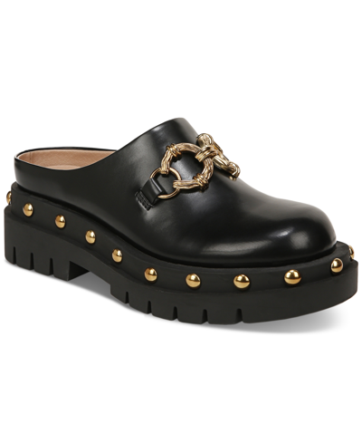 Shop Circus Ny Women's Annie Slip-on Studded Lug Sole Clog Flats In Black