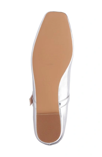 New York And Company Page Mary Jane Ballet Flat In Silver Metallic