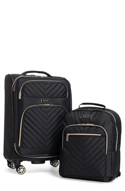 Shop Kenneth Cole Reaction Chelsea Carry-on And Backpack Bundle Set In Black