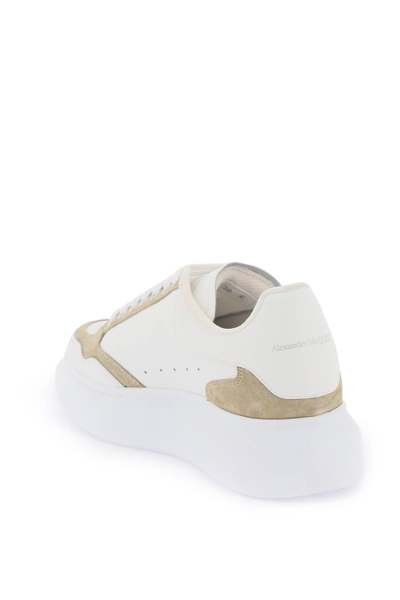 Shop Alexander Mcqueen 'larry' Sneakers In White,beige