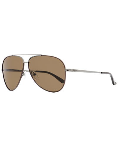 Shop Ferragamo Unisex Sf131s 60mm Sunglasses In Brown