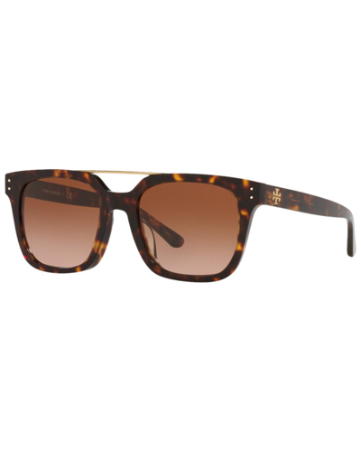Shop Tory Burch Women's Ty7166u 52mm Sunglasses In Brown