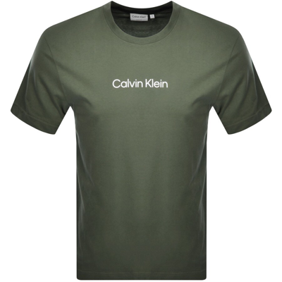 Shop Calvin Klein Hero Logo Comfort Fit T Shirt Green