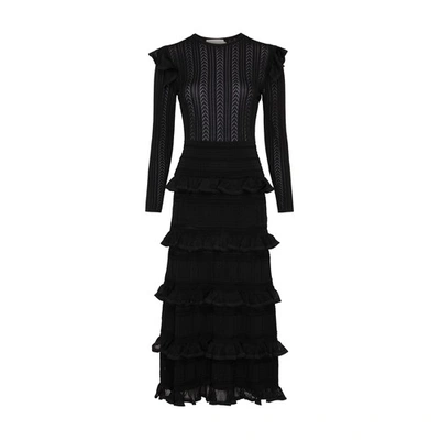 Shop Zimmermann Luminosity Ruffle Dress In Black