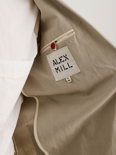 Shop Alex Mill Mercer Blazer In Cotton Linen In Silver Cloud
