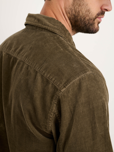 Shop Alex Mill Mill Shirt In Fine Wale Corduroy In Military Olive