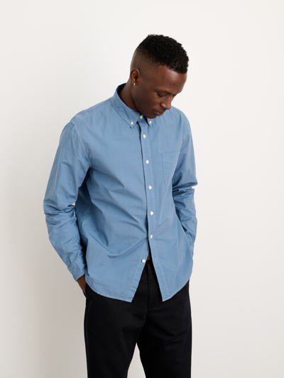 Shop Alex Mill Mill Shirt In Paper Poplin In Faded Delft Blue