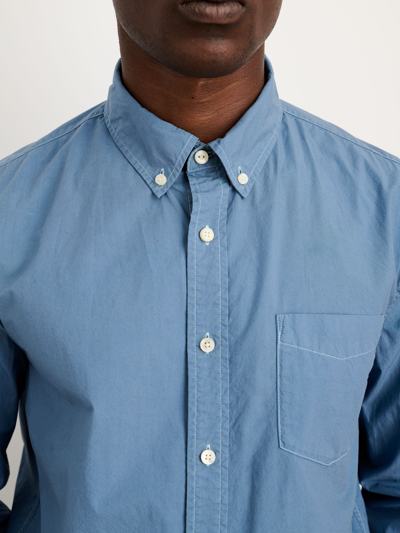 Shop Alex Mill Mill Shirt In Paper Poplin In Faded Delft Blue
