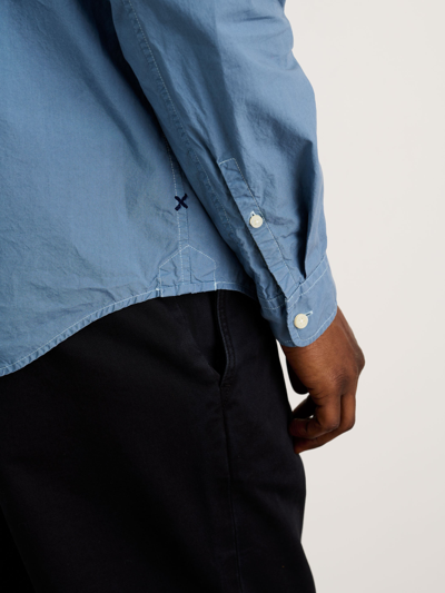 Shop Alex Mill Mill Shirt In Paper Poplin In Faded Delft Blue