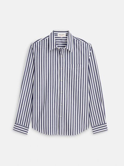 Shop Alex Mill Mill Shirt In Wide Striped Poplin In Navy/white