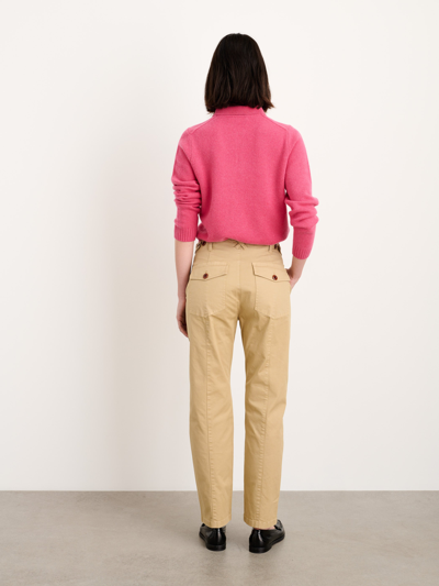 Shop Alex Mill Nellie Straight Leg Pant In Chino In Vintage Khaki