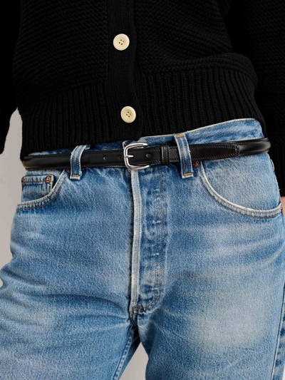 Alex Mill Nico Crewneck Cotton Cardigan In Black