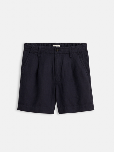 Shop Alex Mill Madeline Pleated Shorts In Twill In Washed Black