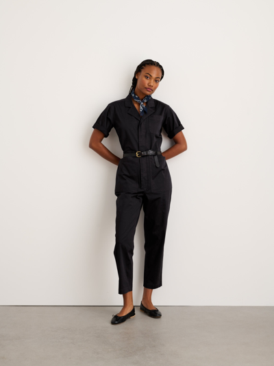 Alex Mill Standard Short Sleeve Jumpsuit In Black