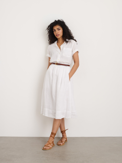 Shop Alex Mill Maddie Skirt In Linen In White