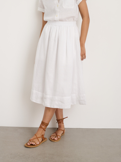 Shop Alex Mill Maddie Skirt In Linen In White
