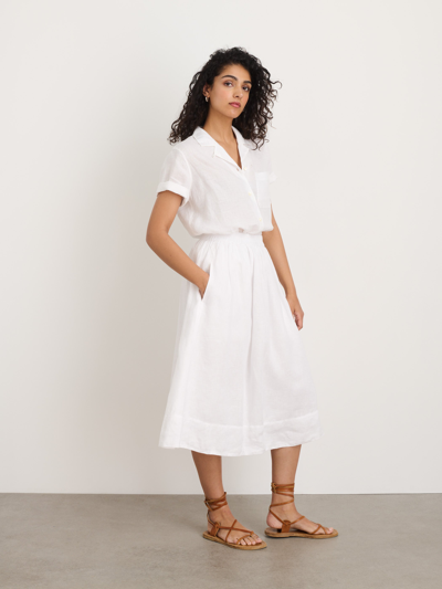 Alex Mill Standard Skirt In Linen In White