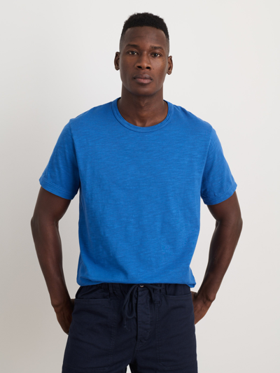 Shop Alex Mill Standard T Shirt In Slub Cotton In Washed Cobalt