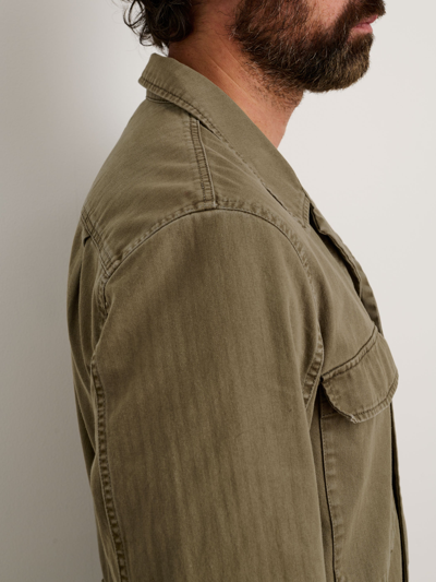 Alex Mill Zip Jumpsuit In Herringbone In Faded Olive