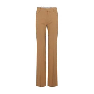 Shop Chloé Flared Pants In Pearl_beige