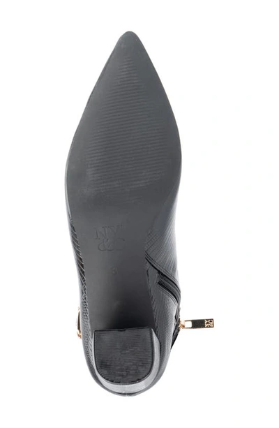 New York And Company Edena Lizard Embossed Bootie In Black Lizard