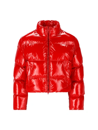 Shop Balenciaga Nylon Down Jacket In Red