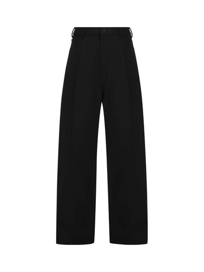 Shop Balenciaga Pantaloni Baggy Tailored In Black