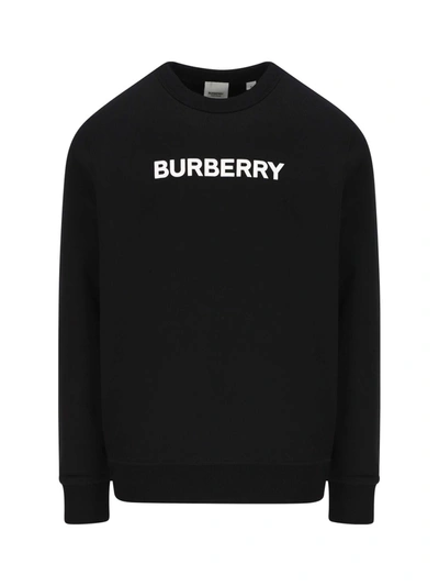 Shop Burberry Sweatshirt In Cotton In Black